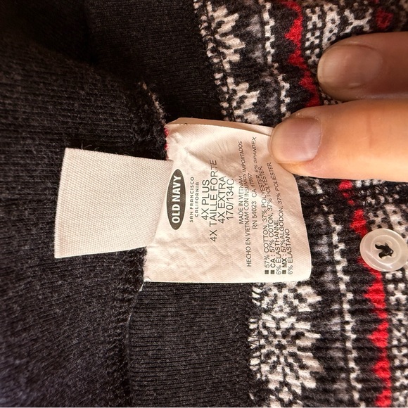 Old Navy Black and Red lounge pants - Picture 4 of 4